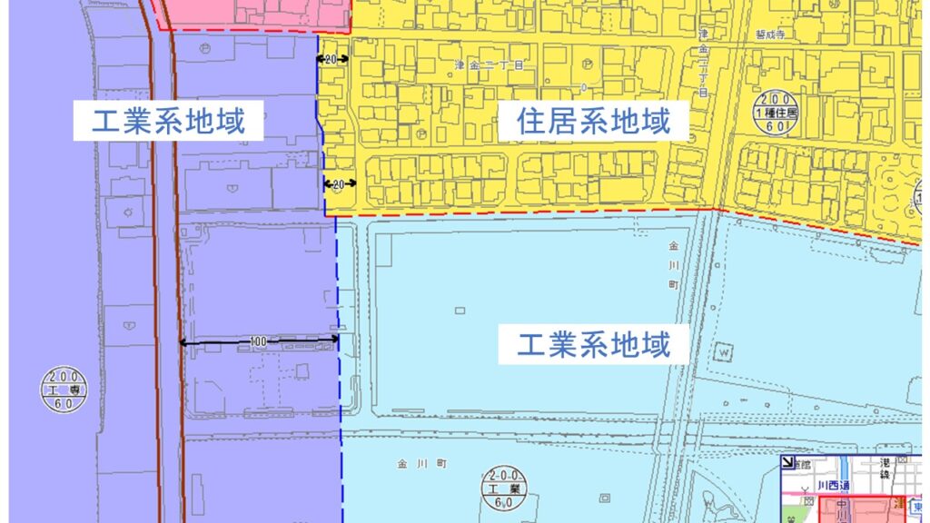 名古屋市の工業と住宅の用途地域情報
